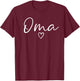 Oma Gifts Grandma Heart Mother's Day Oma T-Shirt - T-Shirt | Maroon