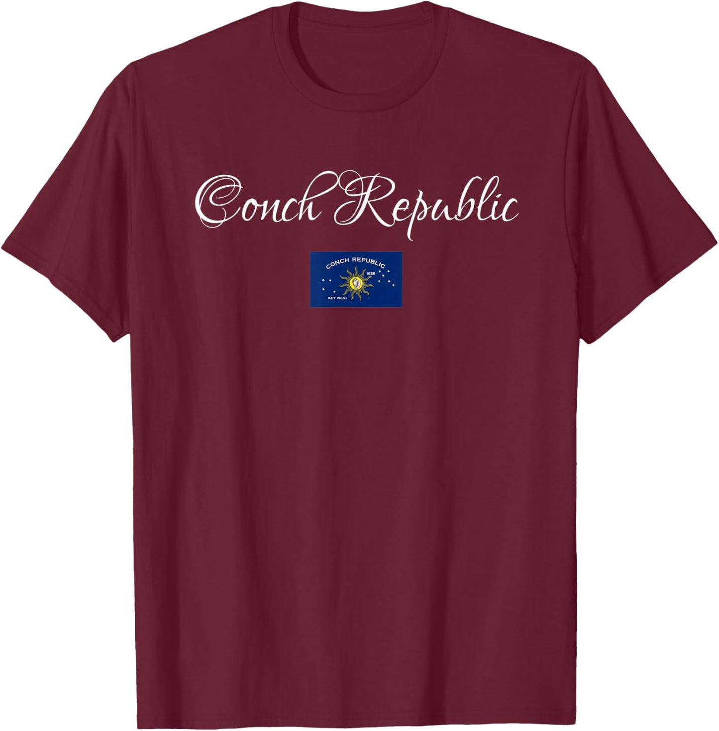 Conch Republic, Florida Keys USA T-Shirt - T-Shirt | Maroon