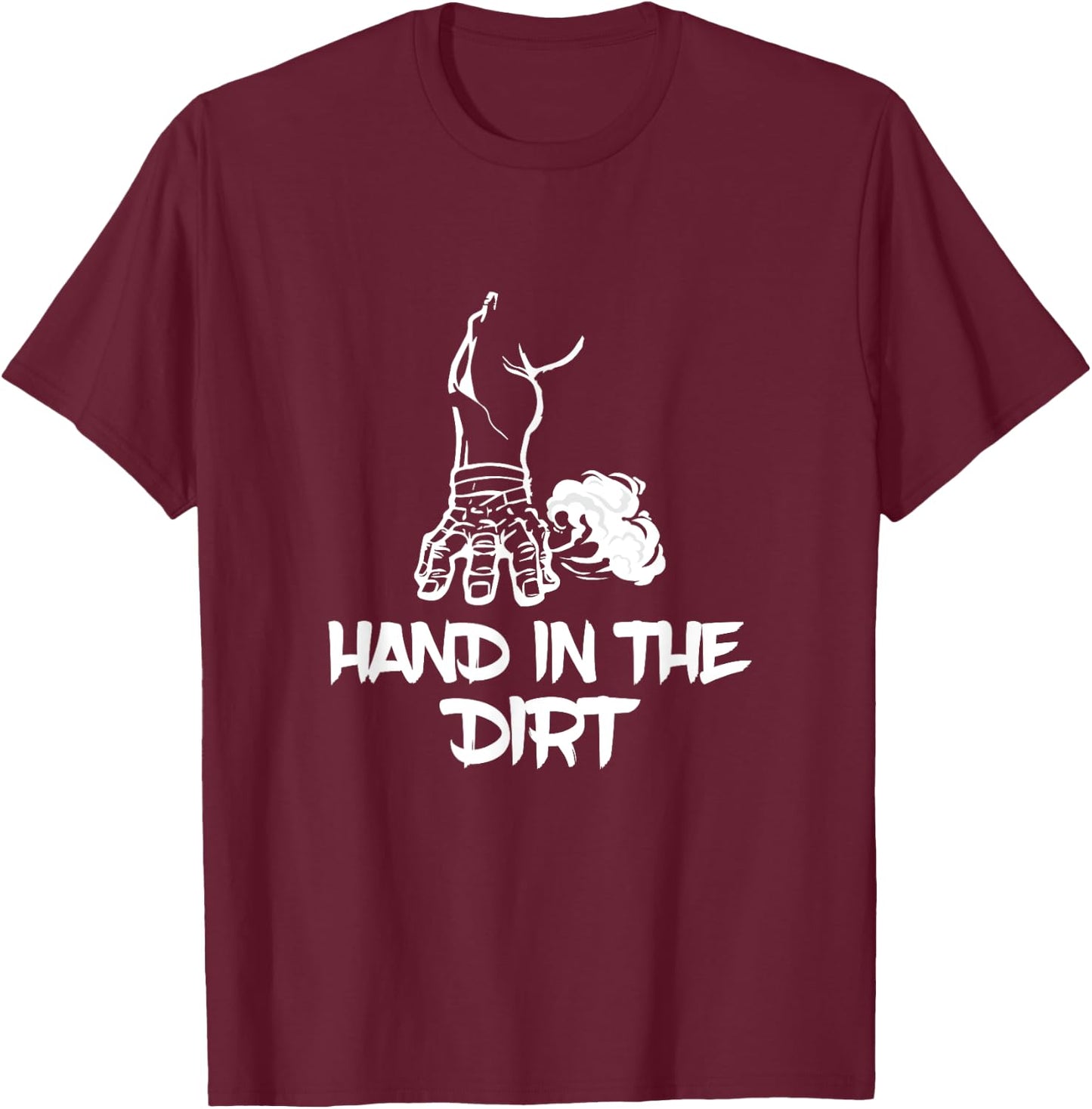 Hand In The Dirt American Football Defensive Line Lineman T-Shirt - T-Shirt | Maroon