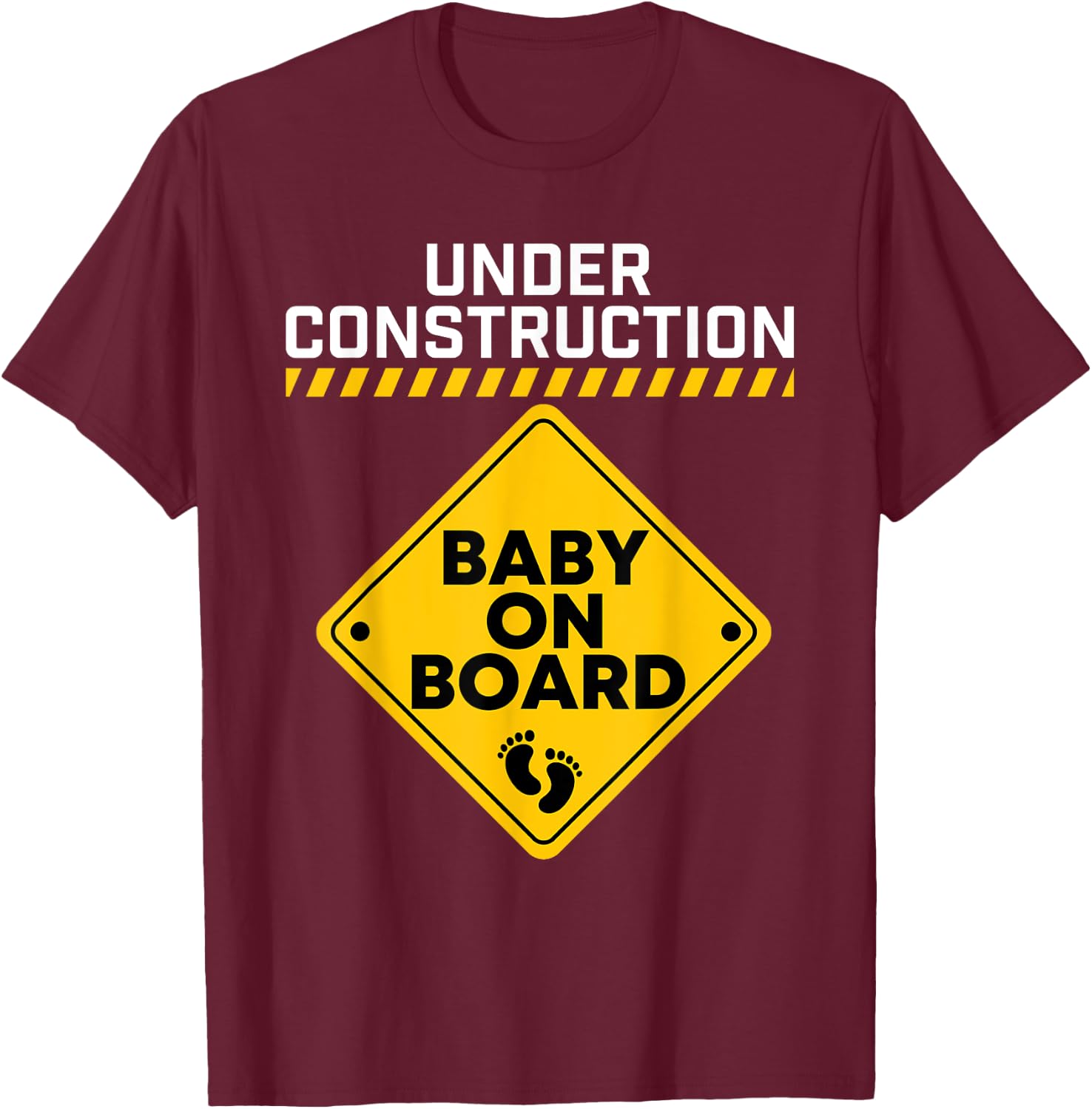 Baby On Board - Gender Reveal Baby Shower Pregnancy T-Shirt - T-Shirt | Maroon