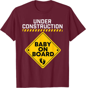 Baby On Board - Gender Reveal Baby Shower Pregnancy T-Shirt - T-Shirt | Maroon