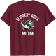 SRU Slippery Rock University Arched Mom T-Shirt - T-Shirt | Maroon