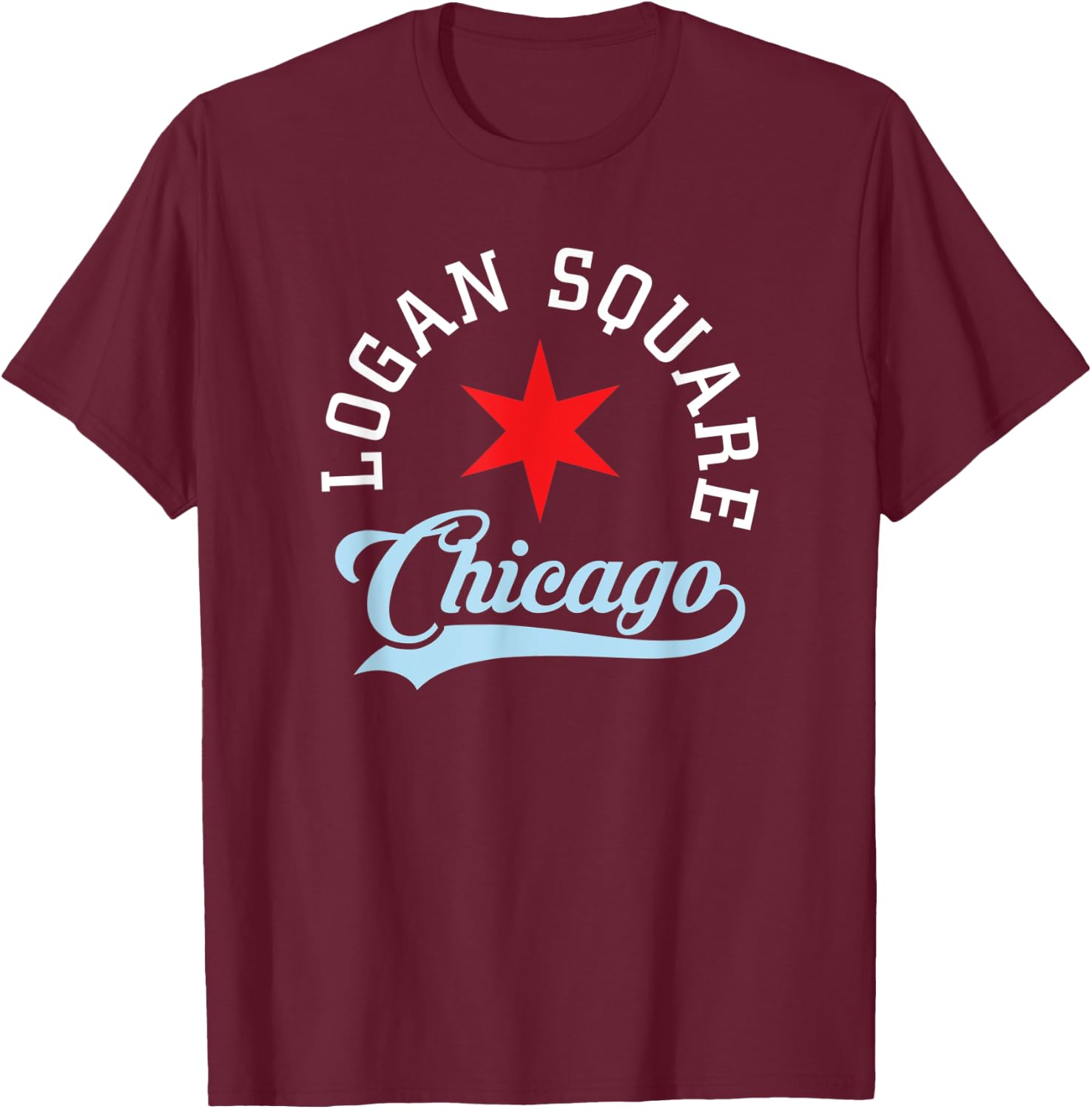 Logan Square Chicago T-Shirt - T-Shirt | Maroon