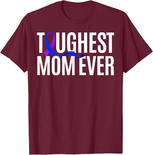 Toughest Mom Ever Rheumatoid Arthritis T-Shirt - T-Shirt | Maroon