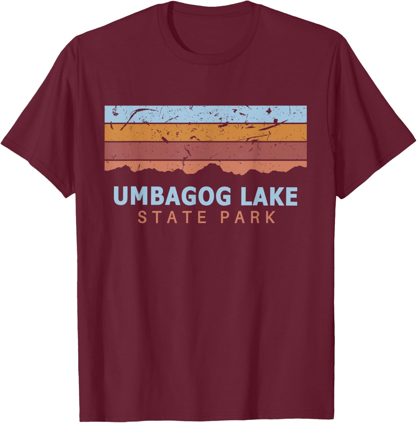 Umbagog Lake State Park New Hampshire Retro Cool T-Shirt - T-Shirt | Maroon