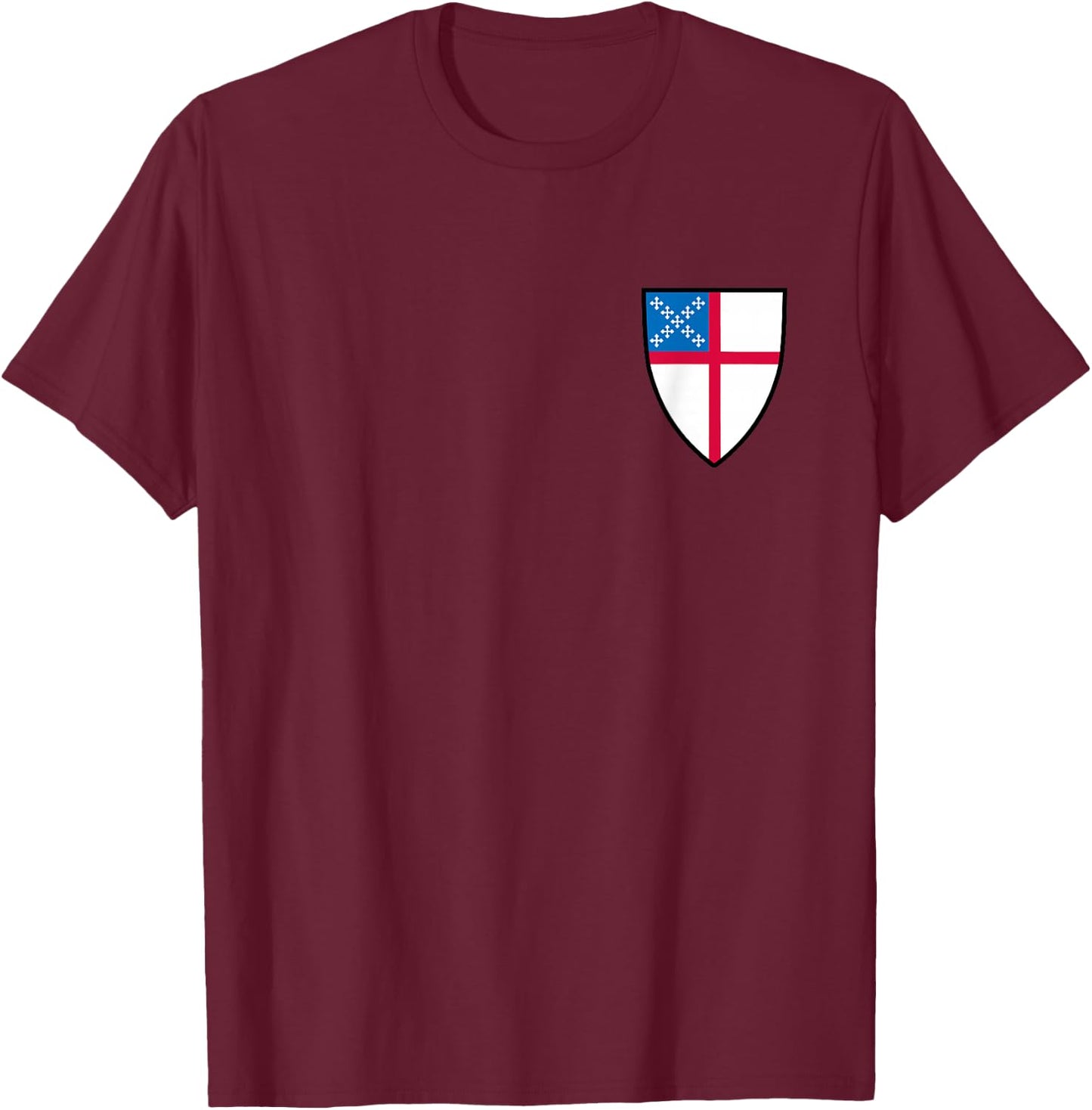 Episcopal Church Episcopalian Logo Shield Crest T-Shirt - T-Shirt | Maroon