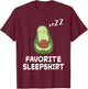 Avocado Avocados Nap Sleeping Sleep Pajama Nightgown T-Shirt - T-Shirt | Maroon