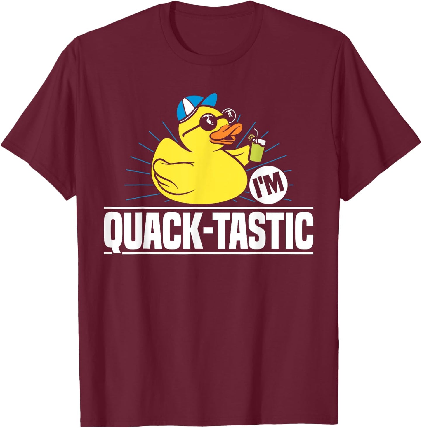Im Quack-Tastic Rubber Duck Bath Duck T-Shirt - T-Shirt | Maroon