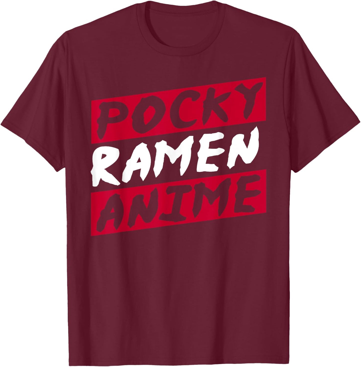 Pocky Ramen Anime Japan Food T-Shirt - T-Shirt | Maroon