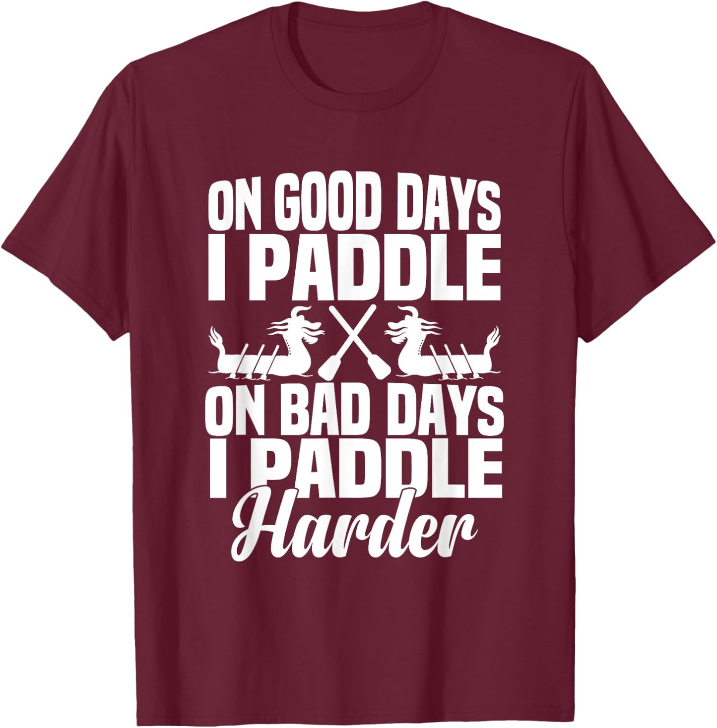 Dragon Boat Paddle Racing Team Kit for Dragon Boat Racing T-Shirt - T-Shirt | Maroon