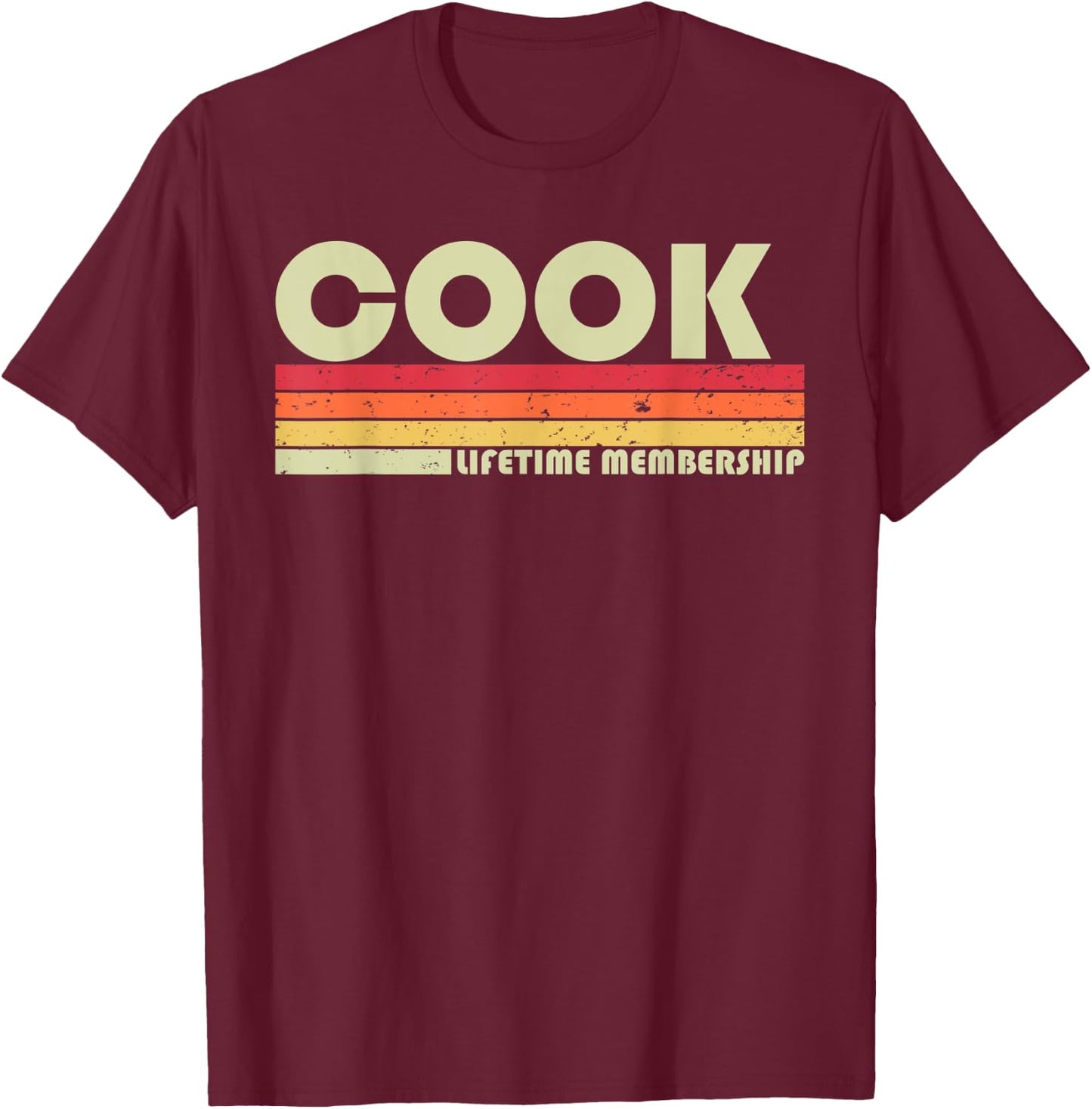 COOK Surname Funny Retro Vintage 80s 90s Birthday Reunion T-Shirt - T-Shirt | Maroon
