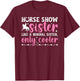 Cool Horse Show Sister Equestrian Sister Horse Show Sis T-Shirt - T-Shirt | Maroon