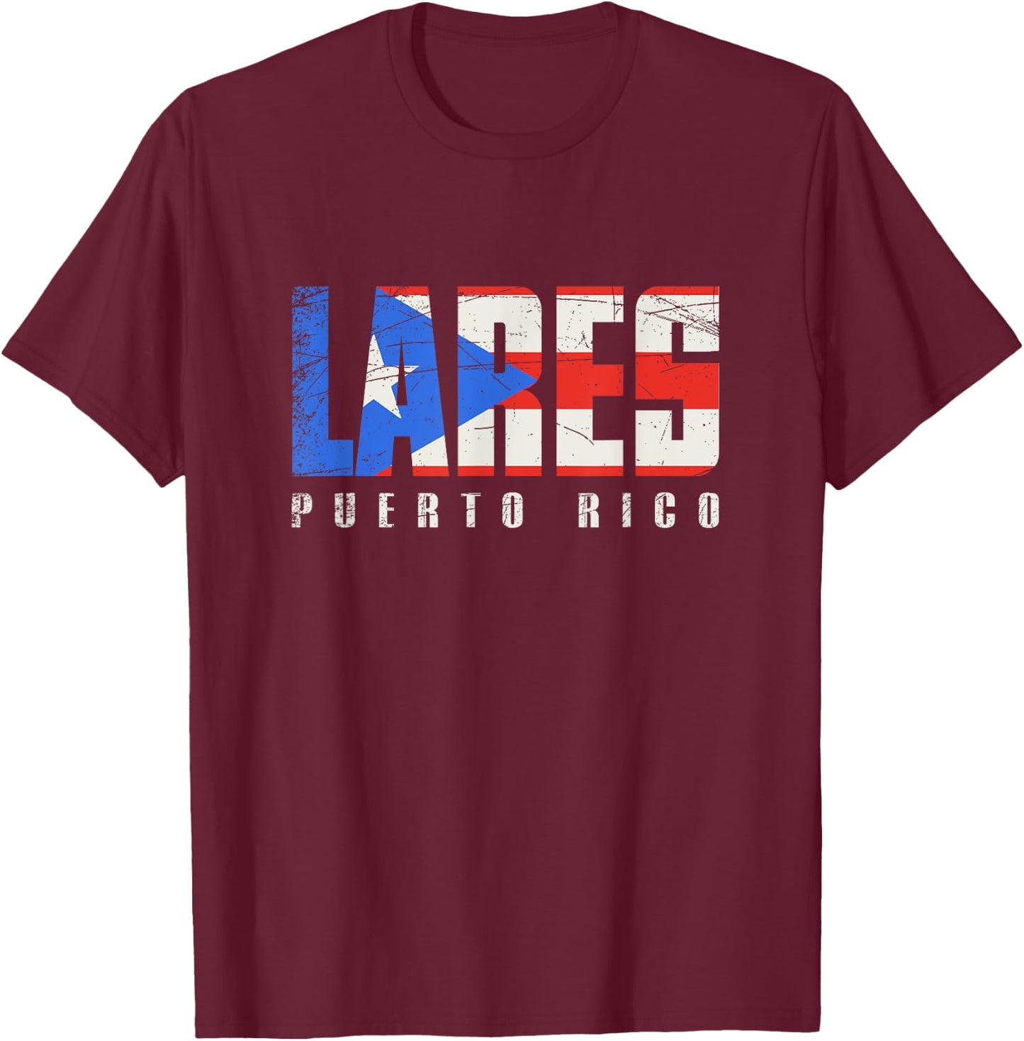 Puerto Rican flag Lares Puerto Rico T-Shirt - T-Shirt | Maroon