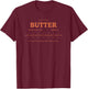 Salted Butter Vintage Label Retro Food Humor Kitchen T-Shirt - T-Shirt | Maroon