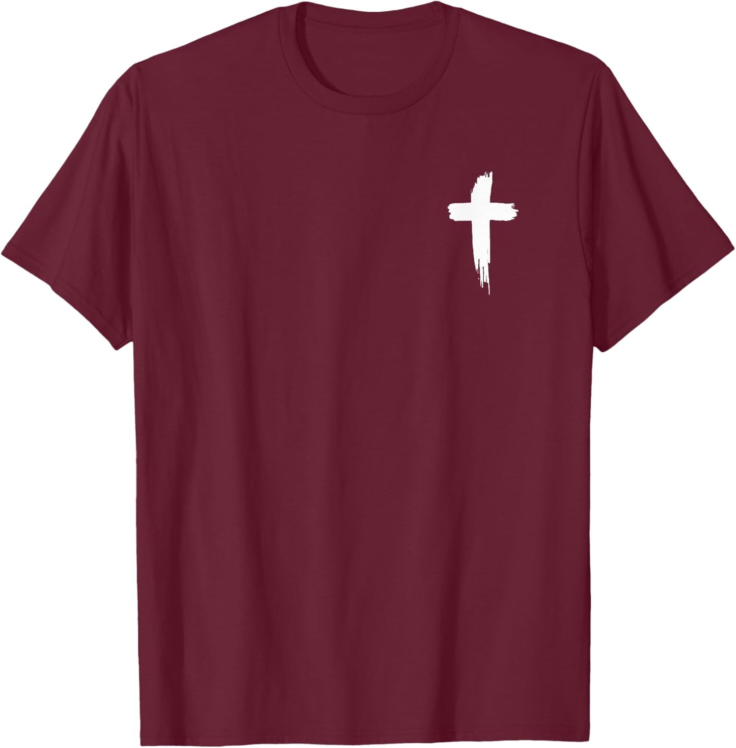 Faith Over Fear Bible Verse Christian Front and Back Print T-Shirt - T-Shirt | Maroon
