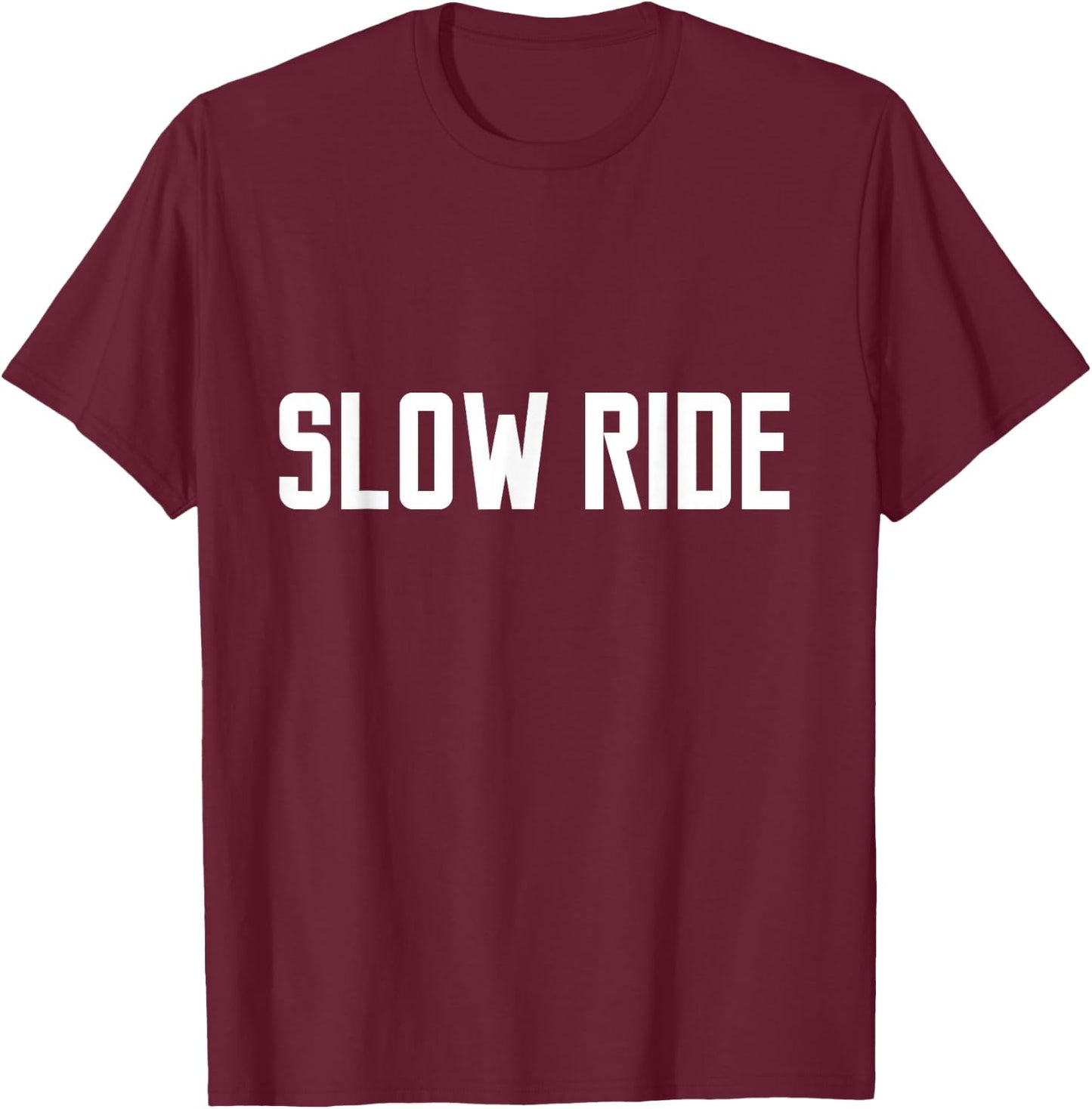 Slow ride Men Bike Rock n Roll Boy Live Fast Long T Shirt T-Shirt - T-Shirt | Maroon