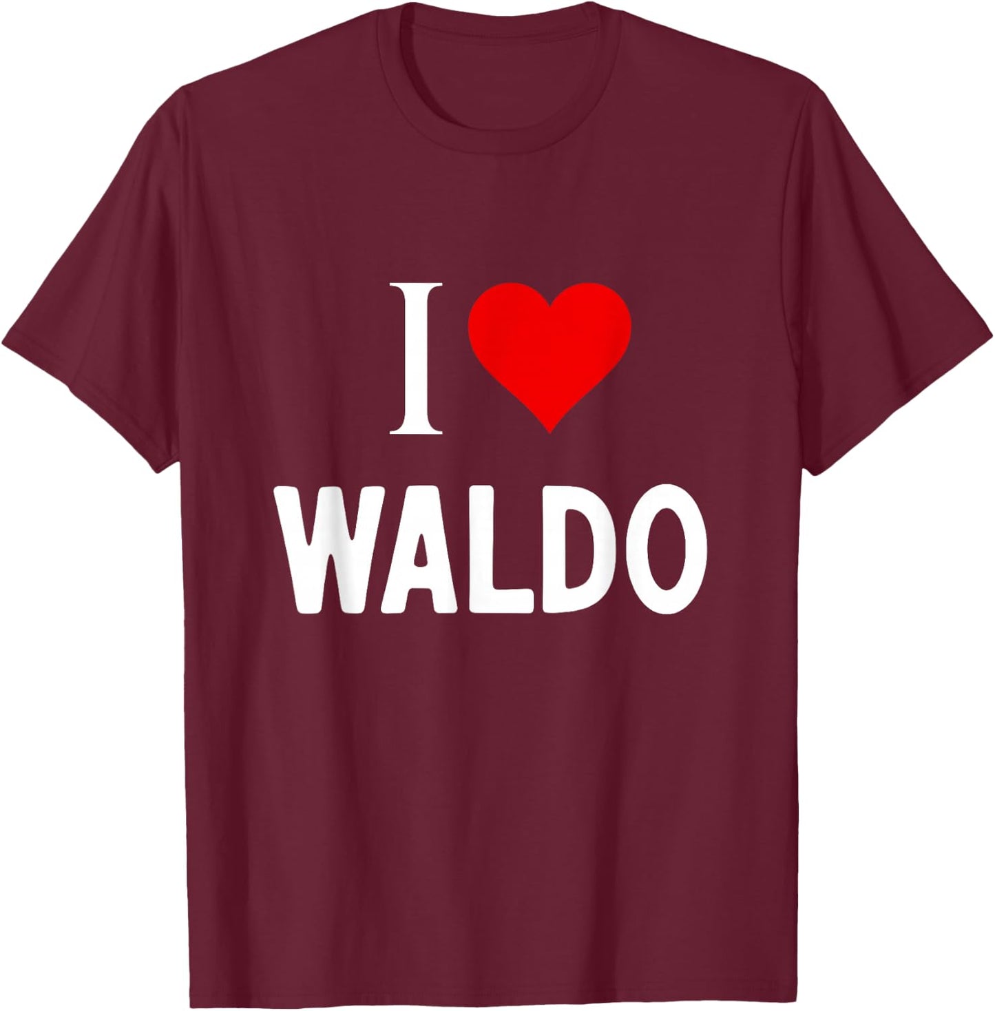 I Love Waldo T-Shirt - T-Shirt | Maroon