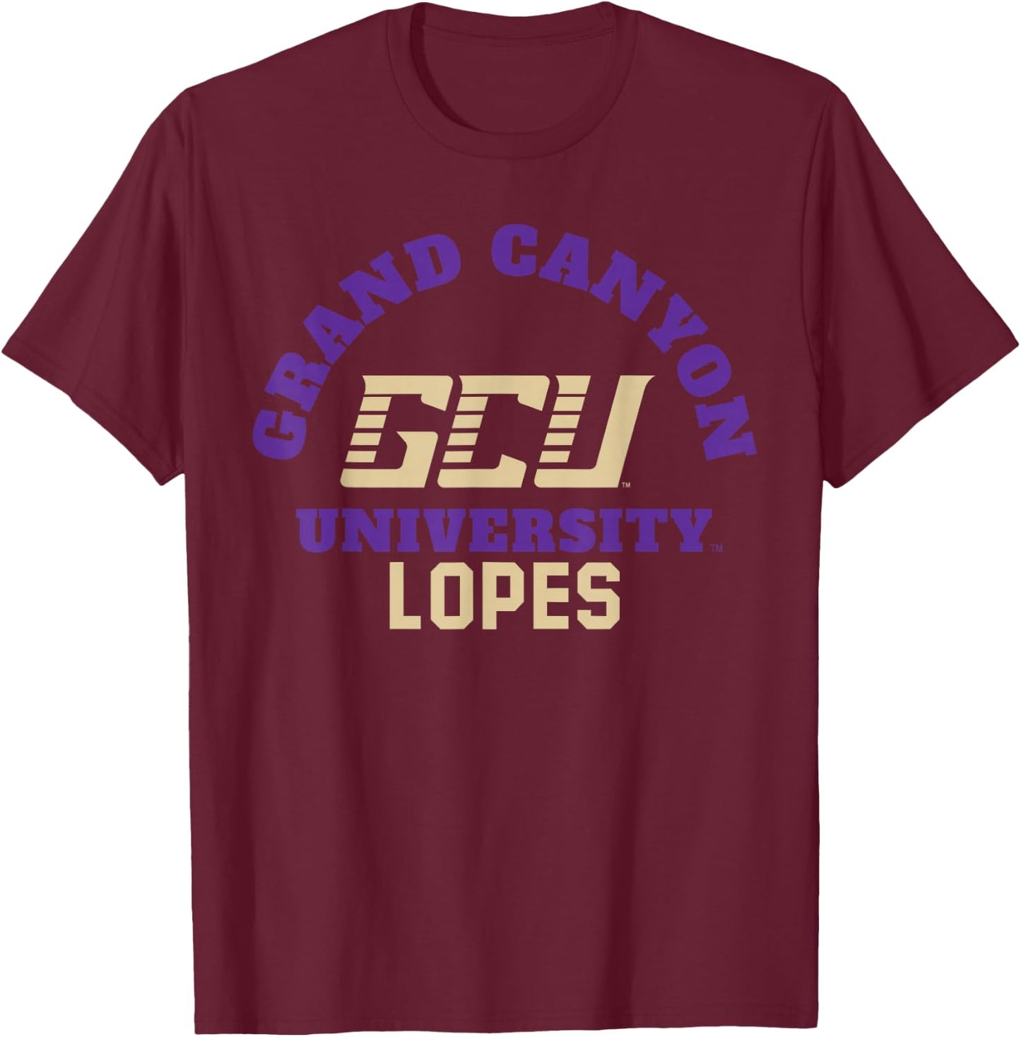 License Champs Grand Canyon University Lopes | Official NCAA | NCAFGCU006 , Small, White T-Shirt - T-Shirt | Maroon