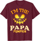 Papa Halloween Pumpkin Matching Costume T-Shirt - T-Shirt | Maroon