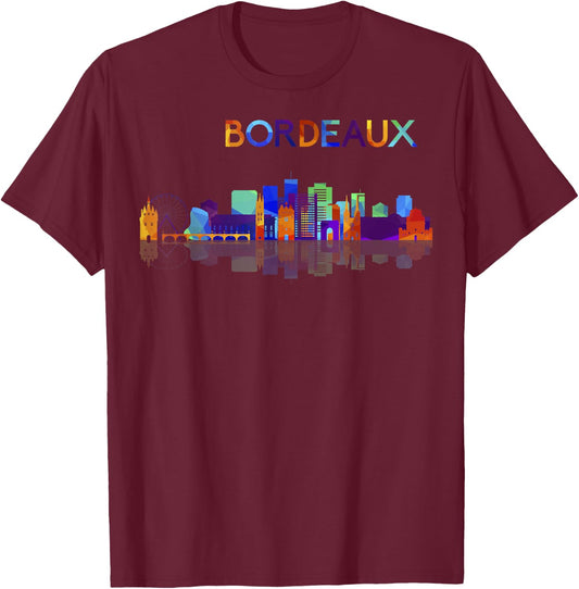 Travel Bordeaux France Europe French Vacation Souvenir T-Shirt - T-Shirt | Maroon
