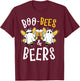 Boo Bees & Beers Couples Funny Halloween Costume T-Shirt - T-Shirt | Maroon
