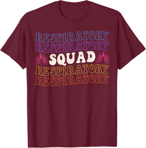 Respiratory Squad Respiratory Therapist T-Shirt - T-Shirt | Maroon