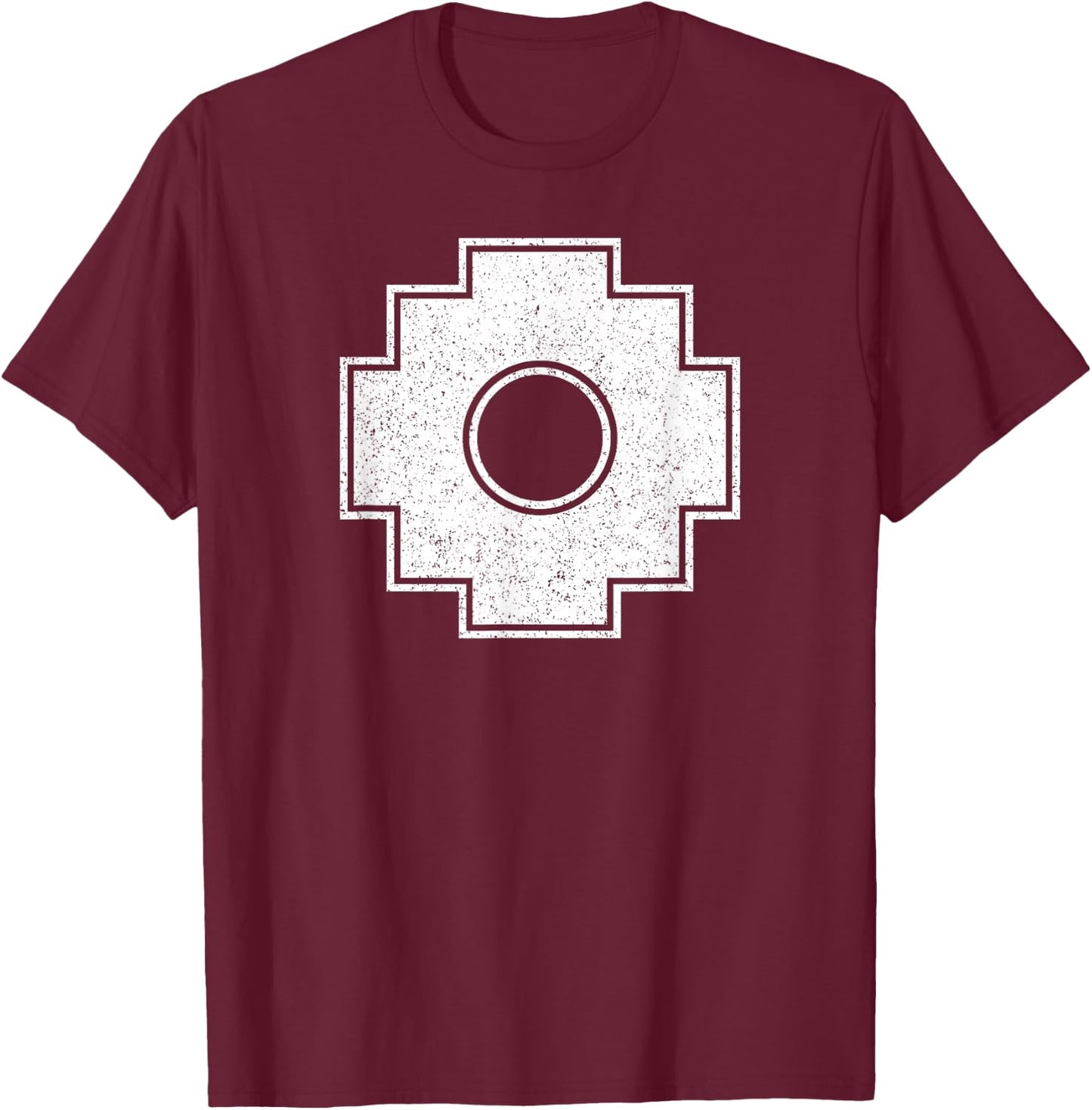 Chakana Symbol Inca Cross Andean Incan Symbol T-Shirt - T-Shirt | Maroon