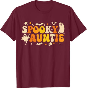 My Spooky Auntie Funny Aunt Halloween Costume Outfit Women T-Shirt - T-Shirt | Maroon