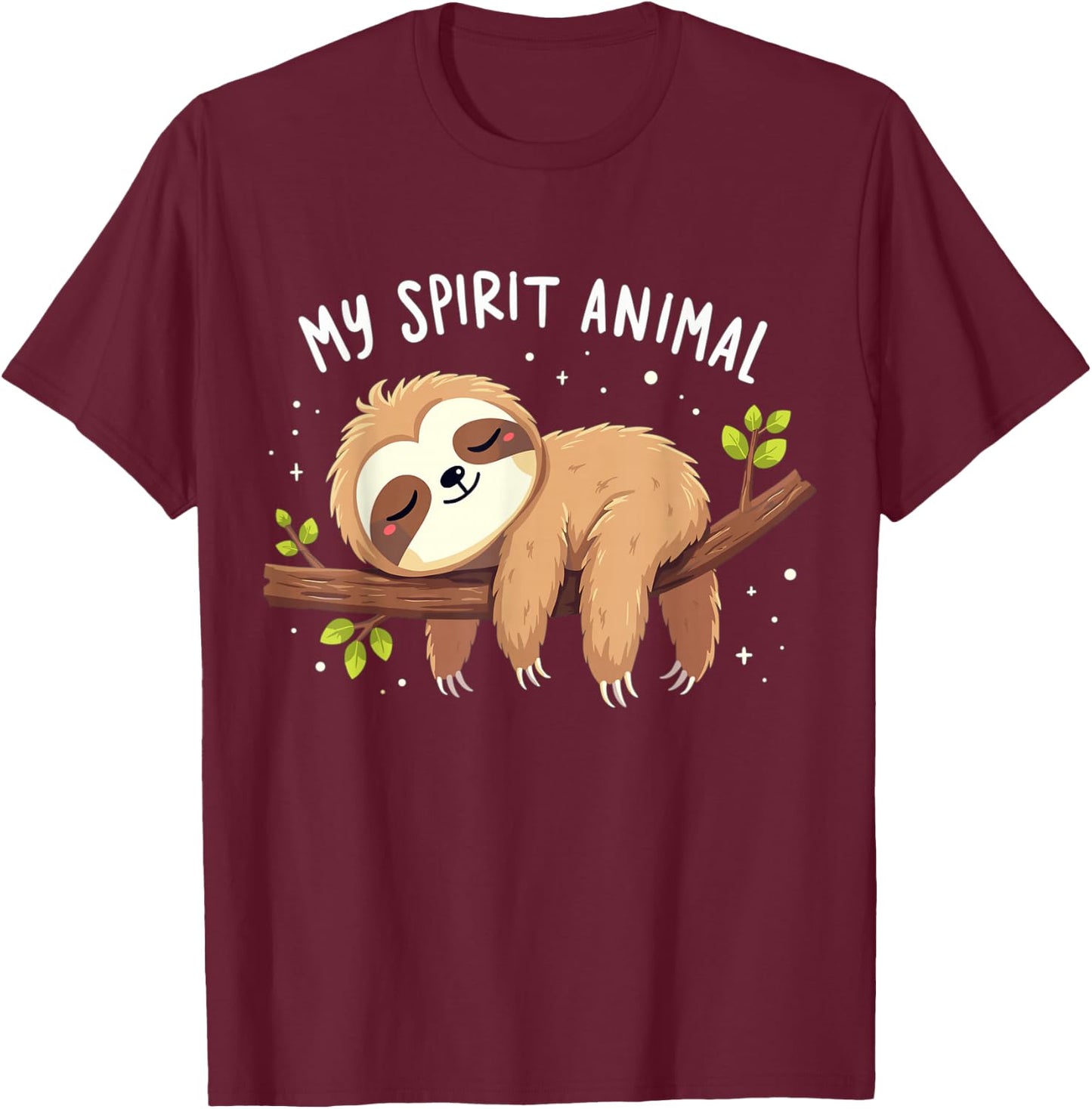 My Spirit Animal Sloth Lazy T-Shirt - T-Shirt | Maroon