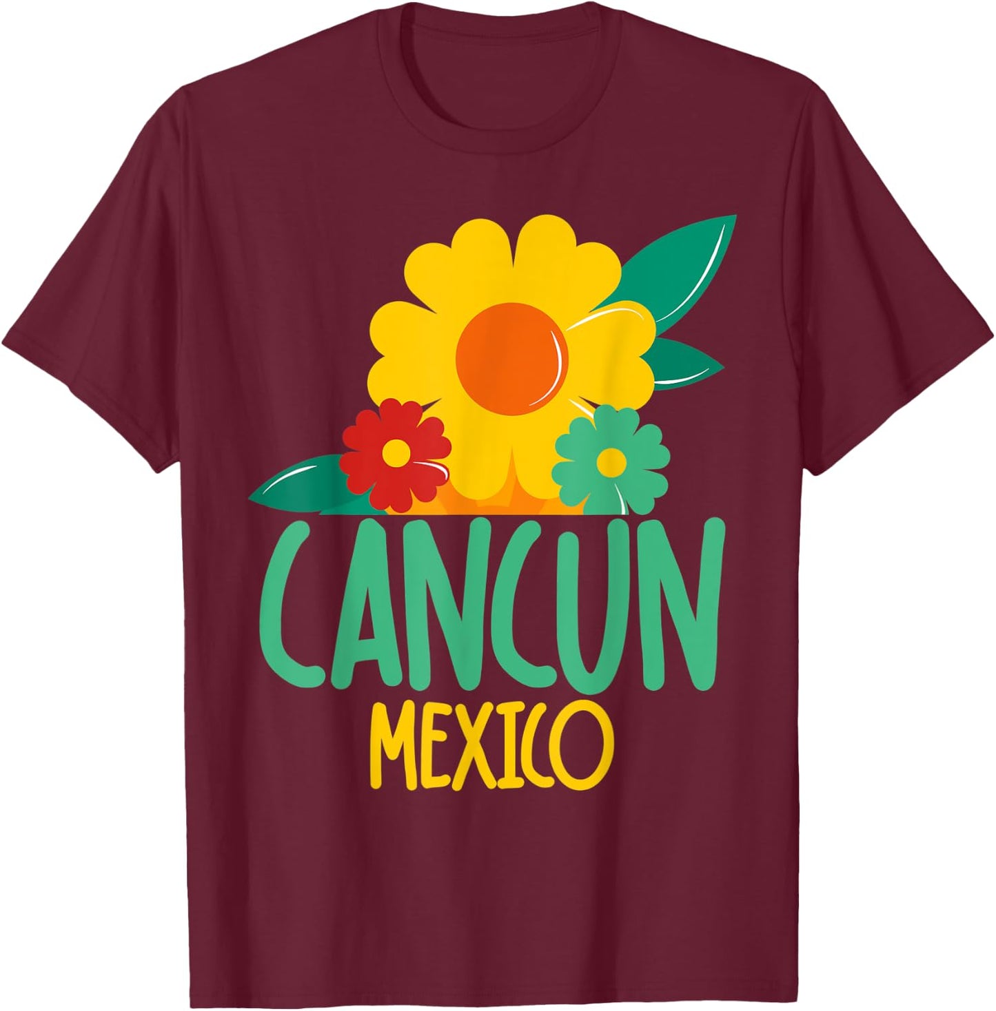 Cancun Mexico Shirts Vacation Travel Getaway Tropical T-Shirt - T-Shirt | Maroon