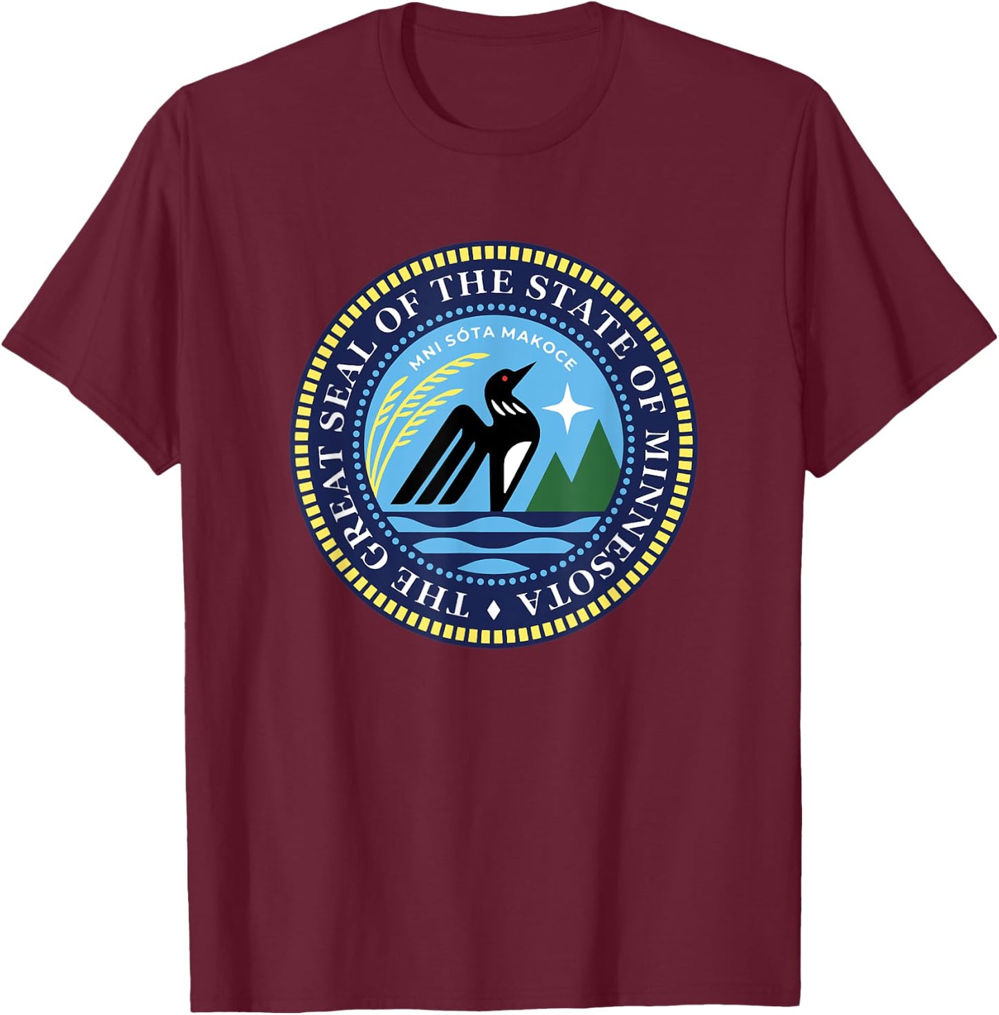 Minnesota Seal with Loon T-Shirt - T-Shirt | Maroon