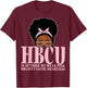 HBCU Breast Cancer Awareness In October We Wear Messy Bun T-Shirt - T-Shirt | Maroon