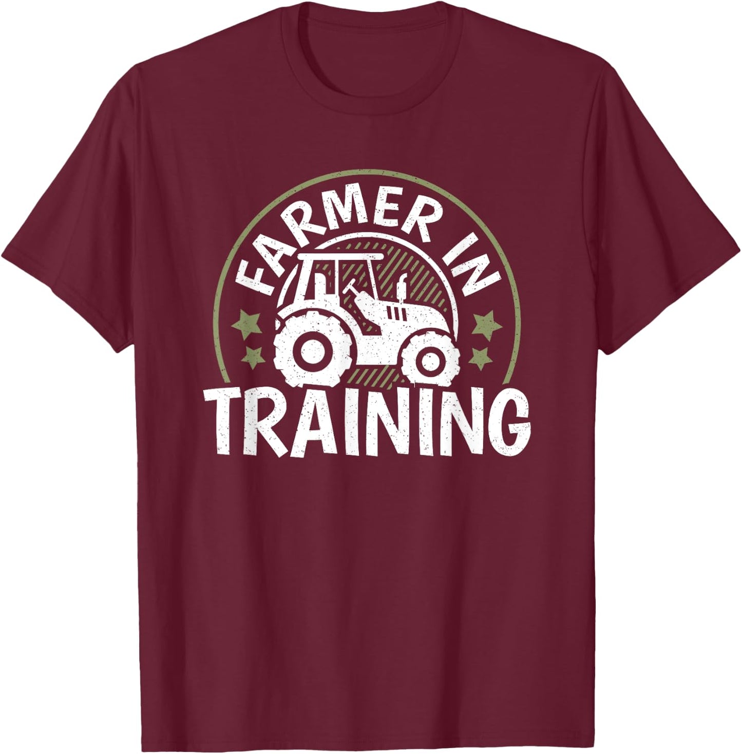 Farmer In Training Funny Farm Farming Men Women Boys Girls T-Shirt - T-Shirt | Maroon