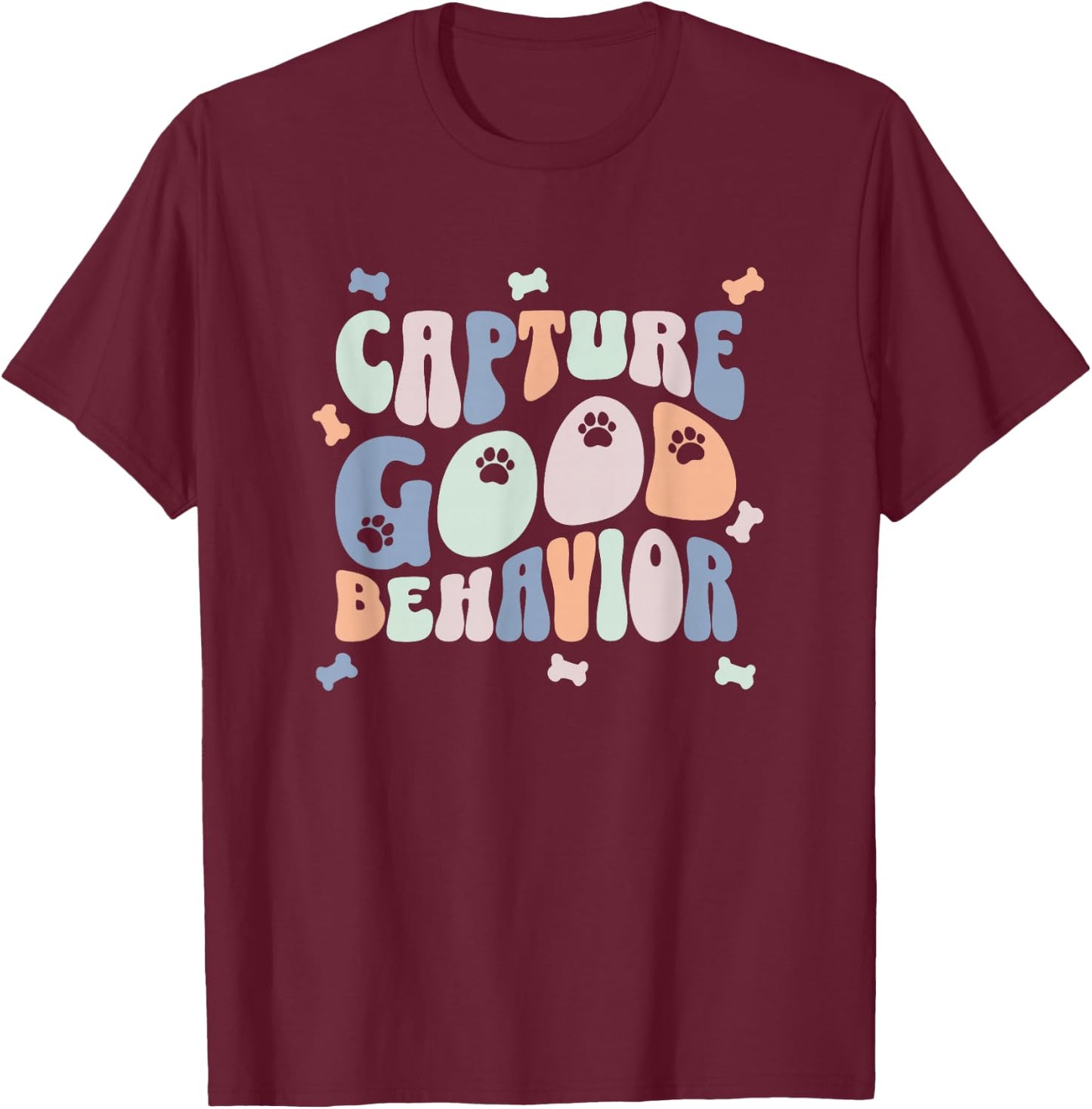 Dog Trainer Gift, Positive Dog Training Staff T-Shirt - T-Shirt | Maroon