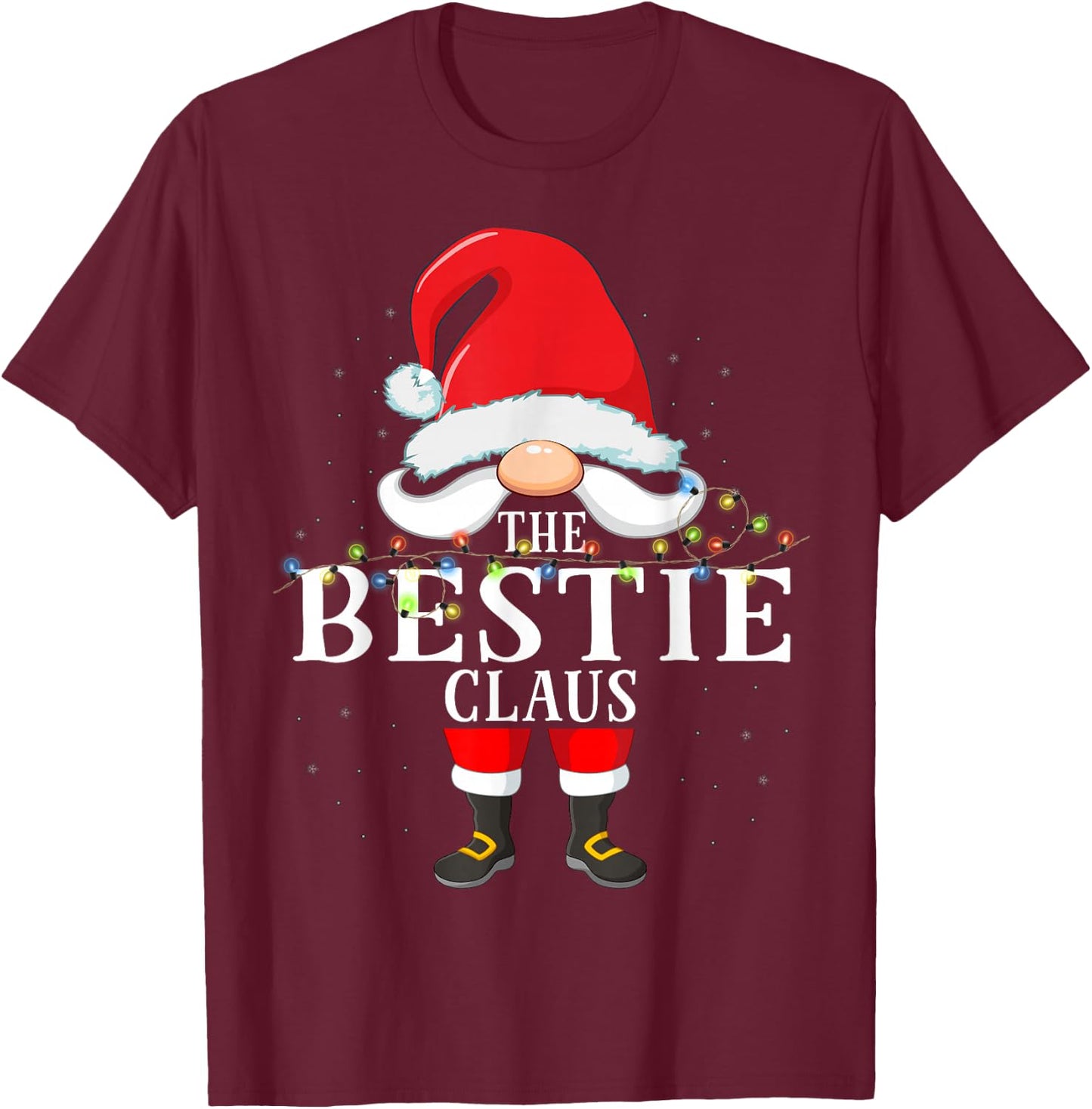 99 Gifts Santa Claus Matching Family Pajama Adult Christmas Novelty Black Small T-Shirt - T-Shirt | Maroon