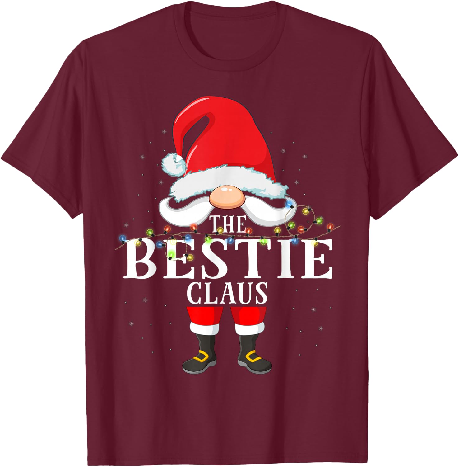 99 Gifts Santa Claus Matching Family Pajama Adult Christmas Novelty Black Small T-Shirt - T-Shirt | Maroon