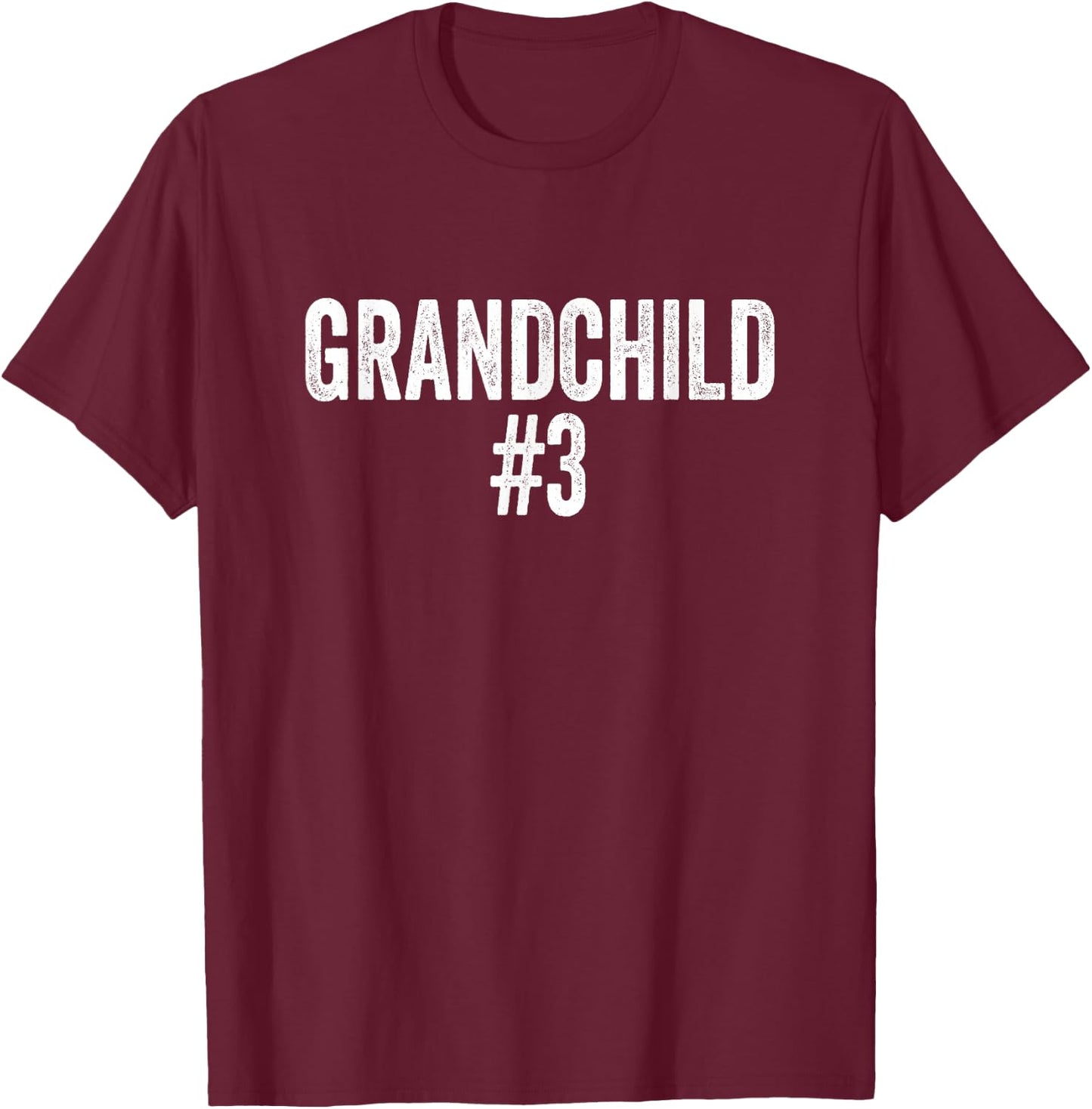 Number 3 Grandchild T-Shirt - T-Shirt | Maroon
