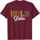 Wild Sister Zoo Safari Jungle Animal Bday Matching Family T-Shirt - T-Shirt | Maroon