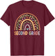 Second Grade Rainbow Girls Boys Teacher Team 2nd Grade Squad T-Shirt - T-Shirt | Maroon