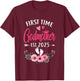 First Time Godmother Promoted To Godmother Est 2025 Mothers T-Shirt - T-Shirt | Maroon
