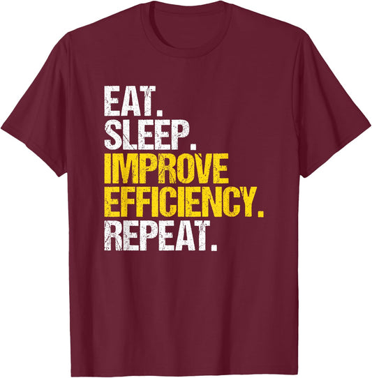 Industrial Engineering Eat Sleep Industrial Engineer T-Shirt - T-Shirt | Maroon