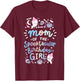 Mom of the Spooktacular Birthday Girl Halloween Family T-Shirt - T-Shirt | Maroon