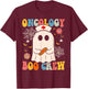 Groovy Oncology Boo Crew Nurse Funny Ghost Halloween Nurse T-Shirt - T-Shirt | Maroon