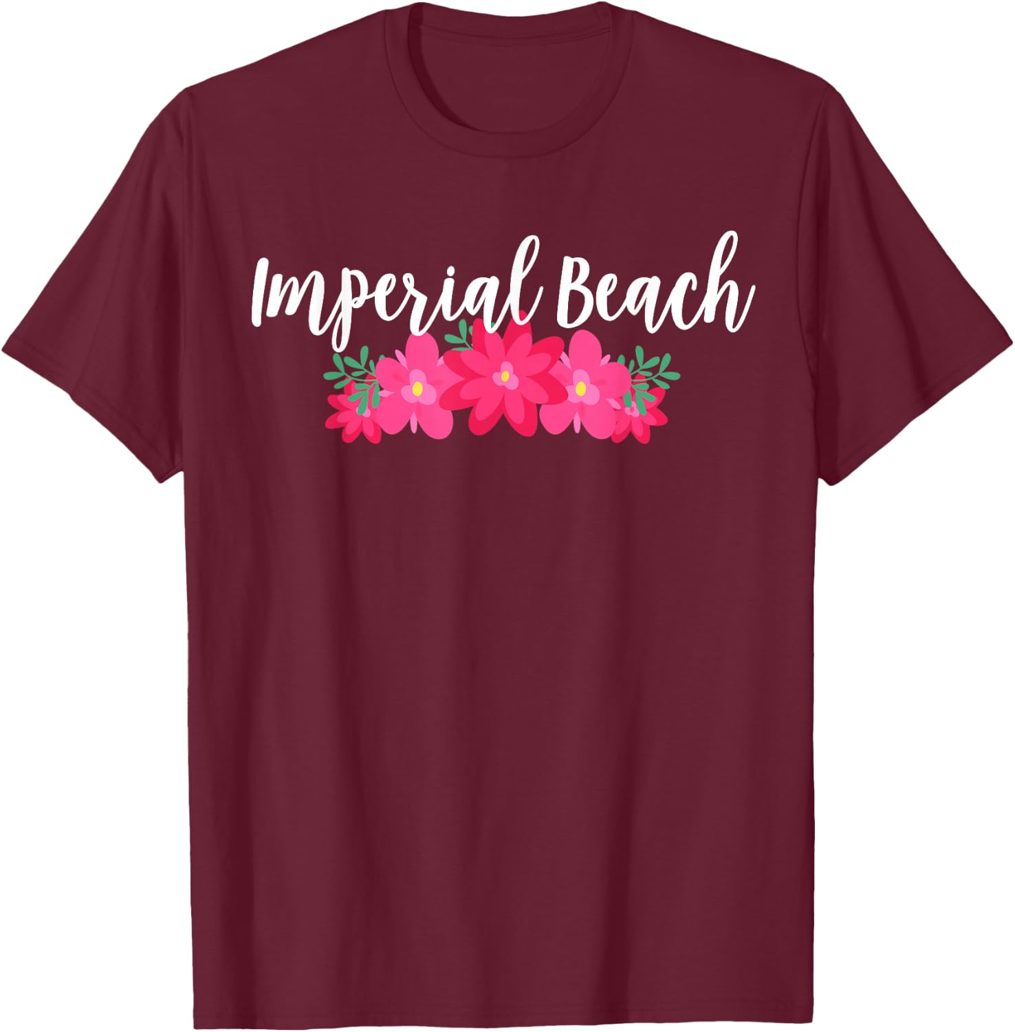 Imperial Beach California Tropical Vacation T-Shirt - T-Shirt | Maroon
