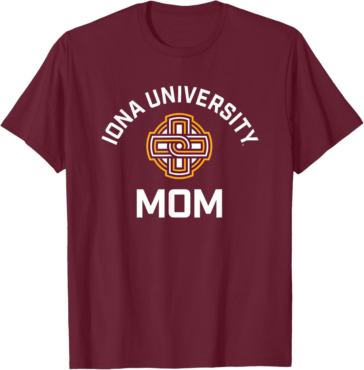 Iona University Gaels Arched Mom T-Shirt - T-Shirt | Maroon