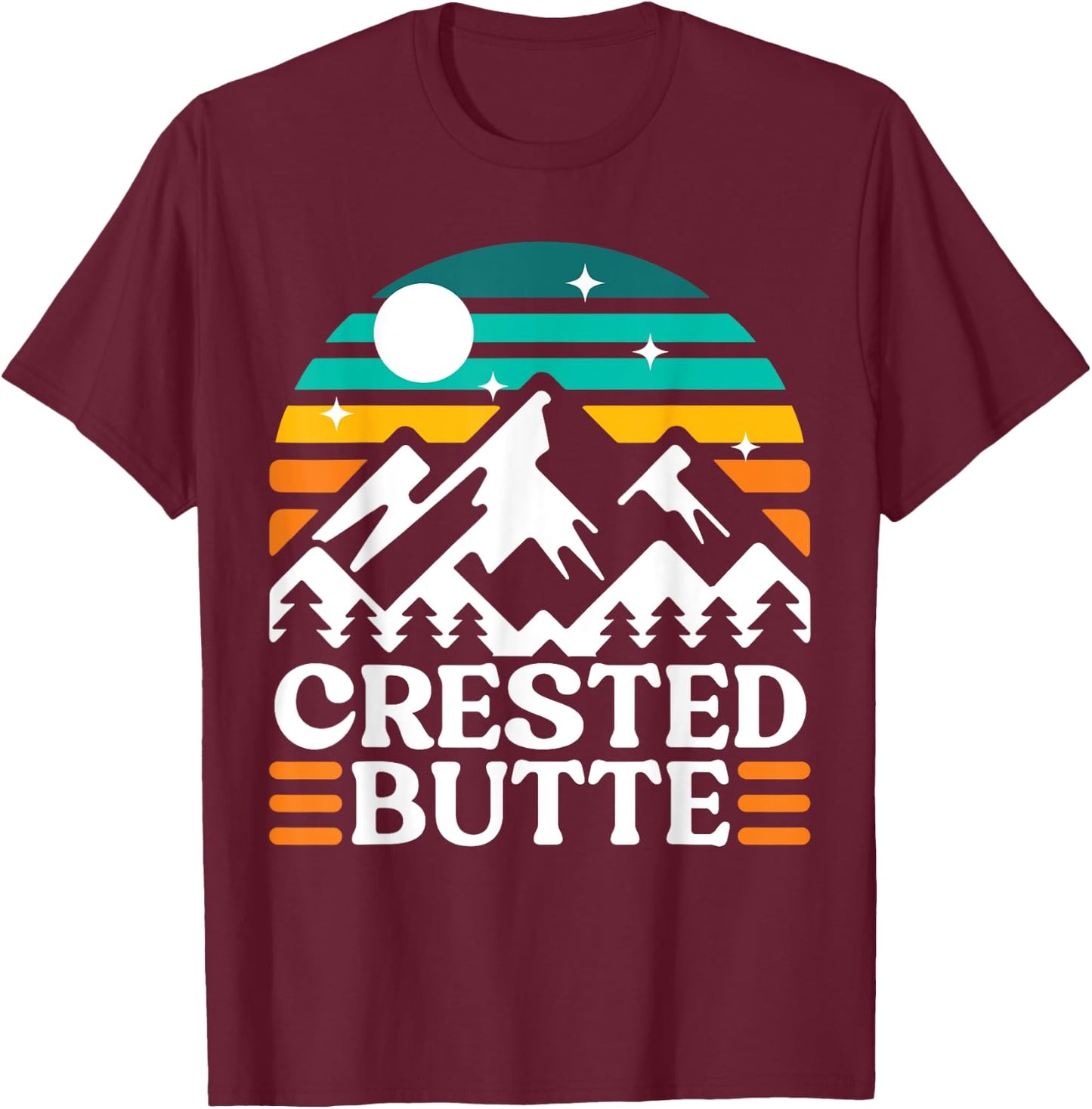 Crested Butte Skiing, Crested Butte Hiking, Crested Butte T-Shirt - T-Shirt | Maroon