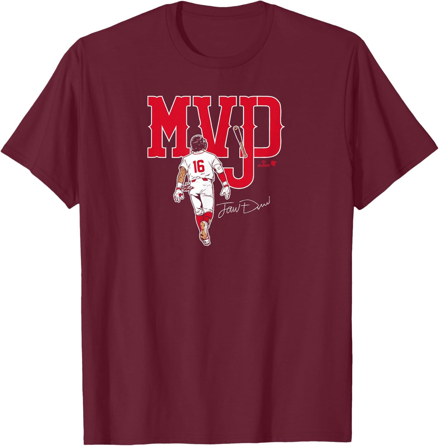 Jarren Duran - MVJD - Boston Baseball T-Shirt - T-Shirt | Maroon
