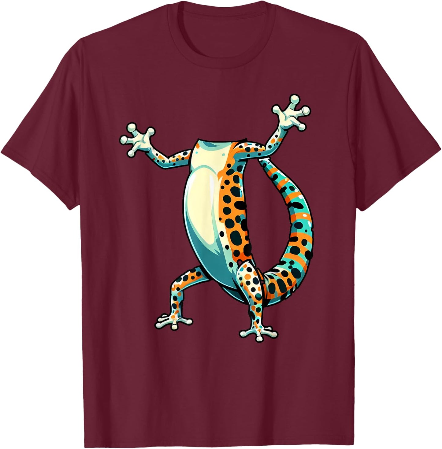 Easy Gecko Costume Gecko Body Headless Gecko Costume Kids T-Shirt - T-Shirt | Maroon