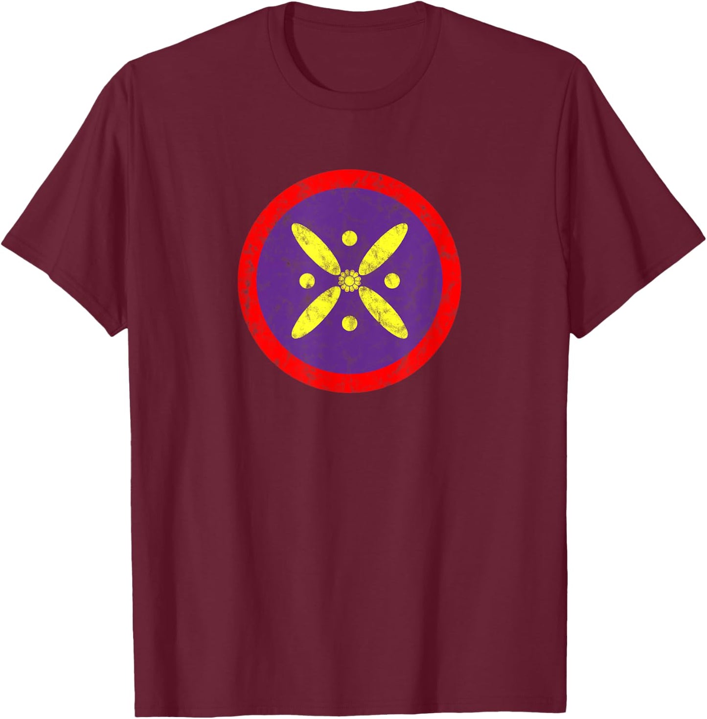 Derafsh Kaviani, lotus flower, Iranian history, flag, badge T-Shirt - T-Shirt | Maroon