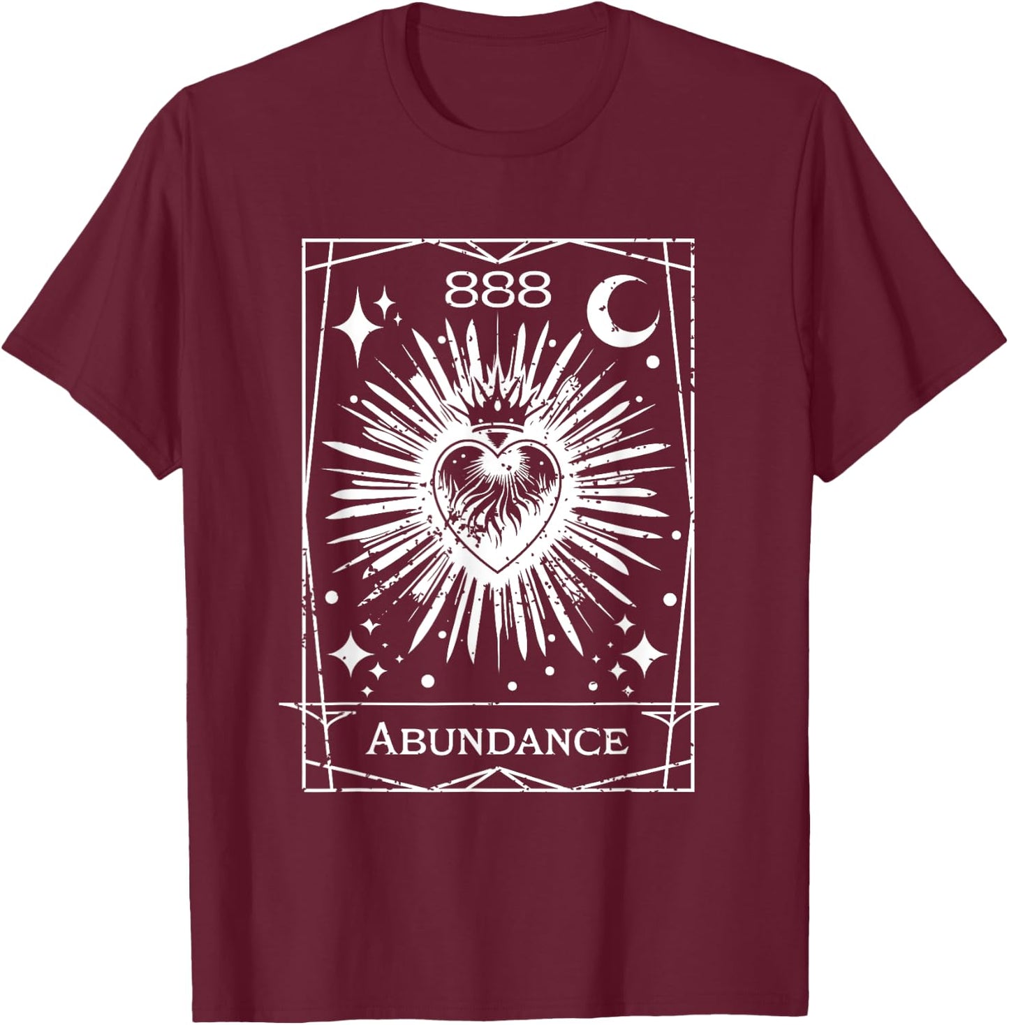 Angel Number 888 Abundance Numerology Personal Number 888 T-Shirt - T-Shirt | Maroon